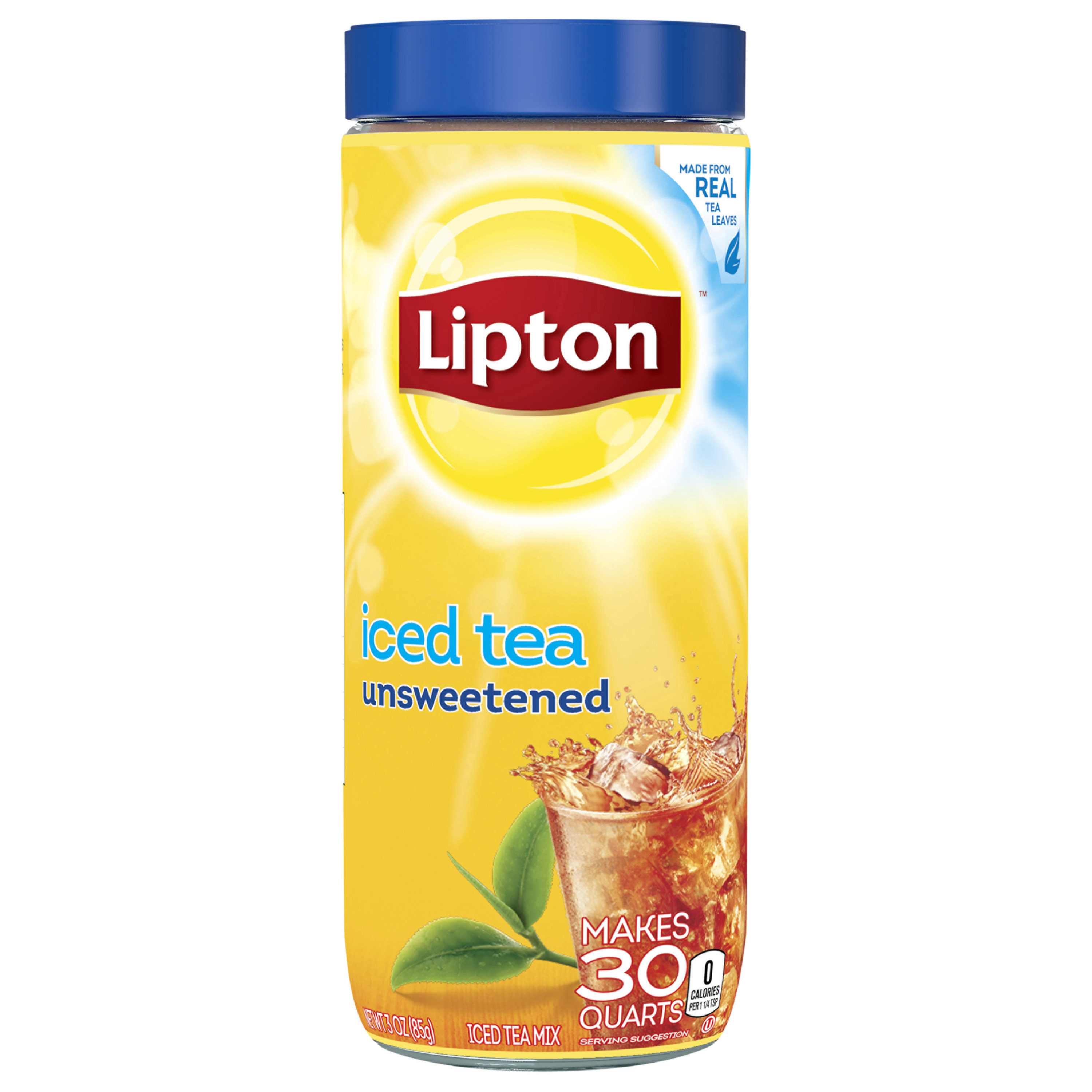 Lipton Iced Tea Mix Black Tea, Caffeinated, Makes 30 Quarts, 3 oz Can - image 1 of 8
