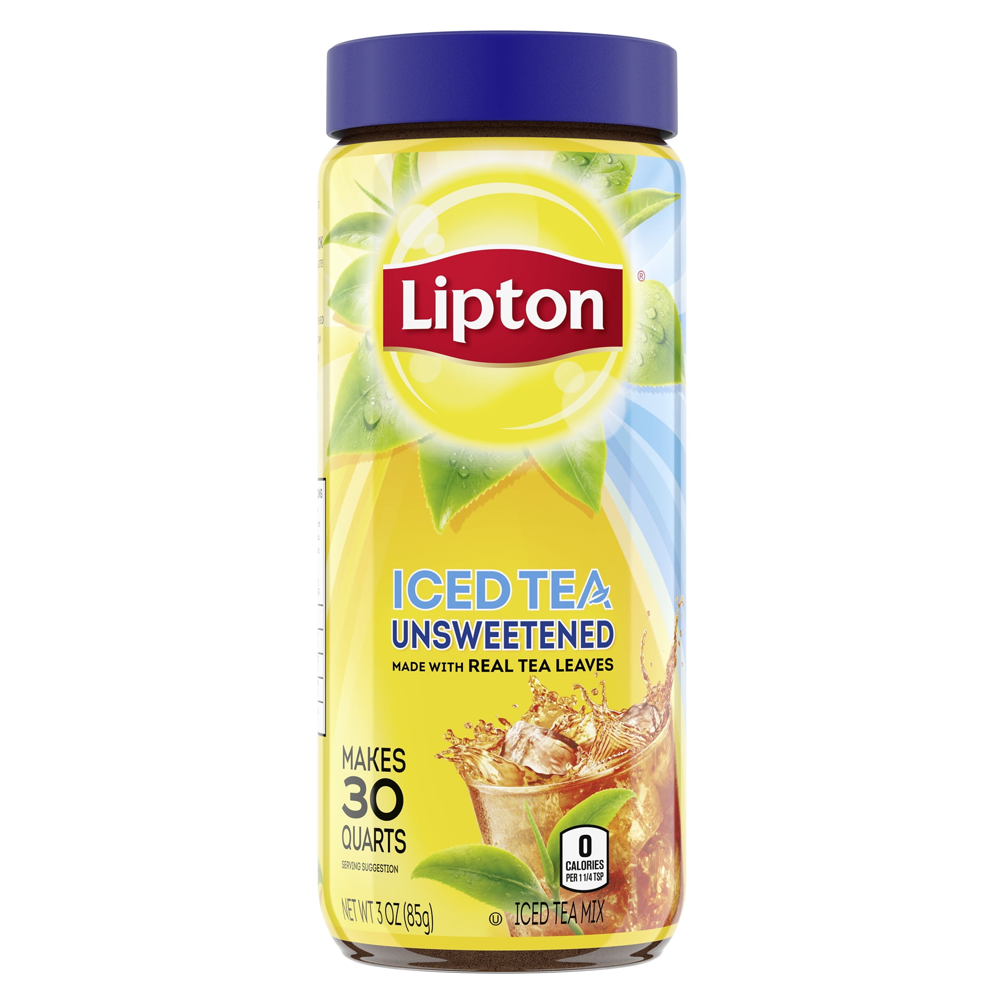 Lipton Iced Tea Mix Black Tea, Caffeinated, Makes 30 Quarts, 3 oz Can