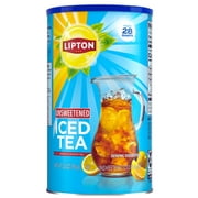 Lipton Unsweetened Iced Tea Mix, Instant Black Tea Powder, Zero Calories, Kosher, Makes 28 Quarts, 1 Canister