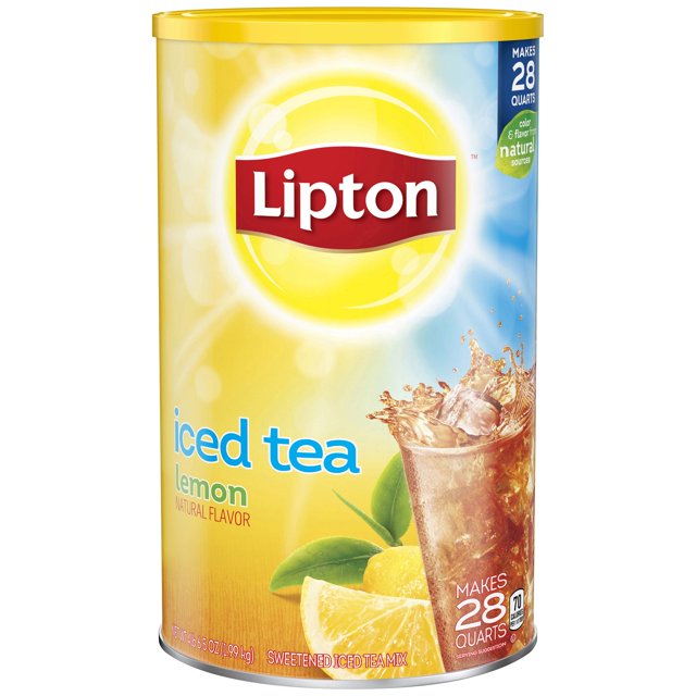 Lipton Iced Tea Mix Black Tea, Lemon, Caffeinated Makes 28 Quarts, 72