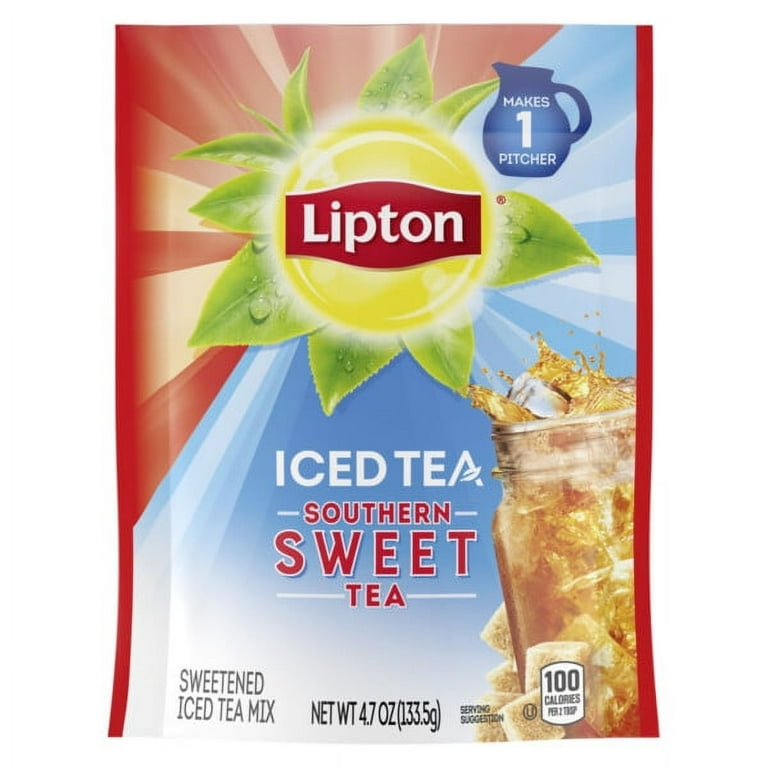 Lipton Iced Tea Mix Southern Sweet Black Tea, Caffeinated, 2