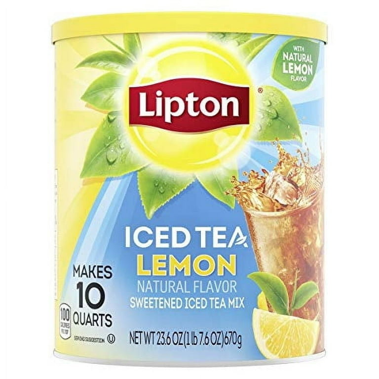 リール Lipton Lipton Lemon Iced Tea Mix, Sweetened Black Tea Powder, 23.6 oz