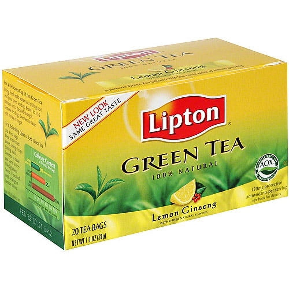 Lipton Green Tea, Lemon & Ginseng (72 Tea Bags)