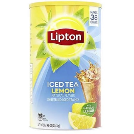 Lipton Lemon Iced Tea With Sugar Mix (5.6 Lbs), Single Cannister