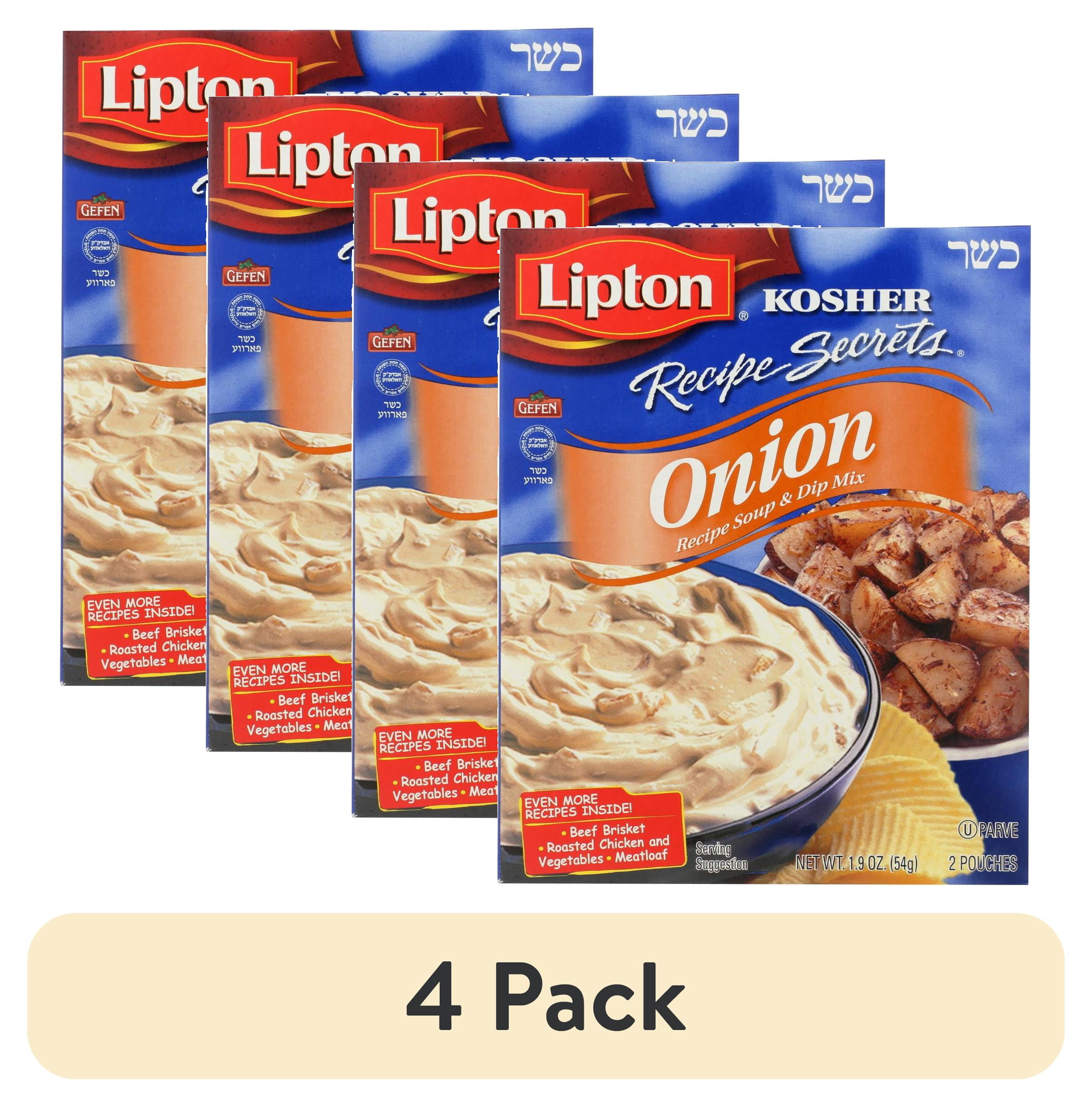 (4 pack) Lipton Onion Recipe Soup & Dip Mix, 1.9 oz
