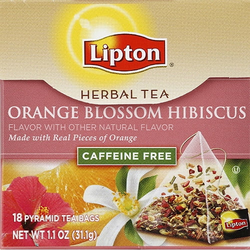 Lipton Orange Blossom Hibiscus Herbal Tea, 1.1 oz, (Pack of 6