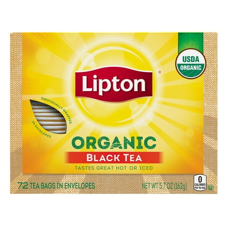 Lipton Organic Black Tea, Can Help Support a Healthy Heart, Tea Bags 72 Count
