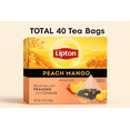 thumbnail image 1 of Lipton Peach Mango Black Tea Pyramid Tea Bags, Flavored Tea Bags with Real Fruit, 20 Count (Pack of 2, Total 40 Tea Bags), 1 of 6