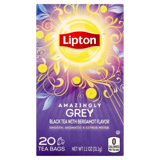Lipton Peach Mango Luscious Herbal Tea, 20 Tea Bags, 1.3 oz, 6 pack