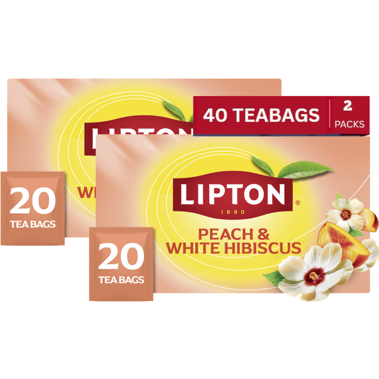 Lipton Peach Paradise Herbal Tea Bags, Caffeine Free Fruit Tea