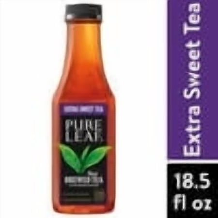 Lipton Pure Leaf Extra Sweet Tea Iced Tea, Bottled Tea Drink, 18.5 fl oz, Bottle-Pack Of 4