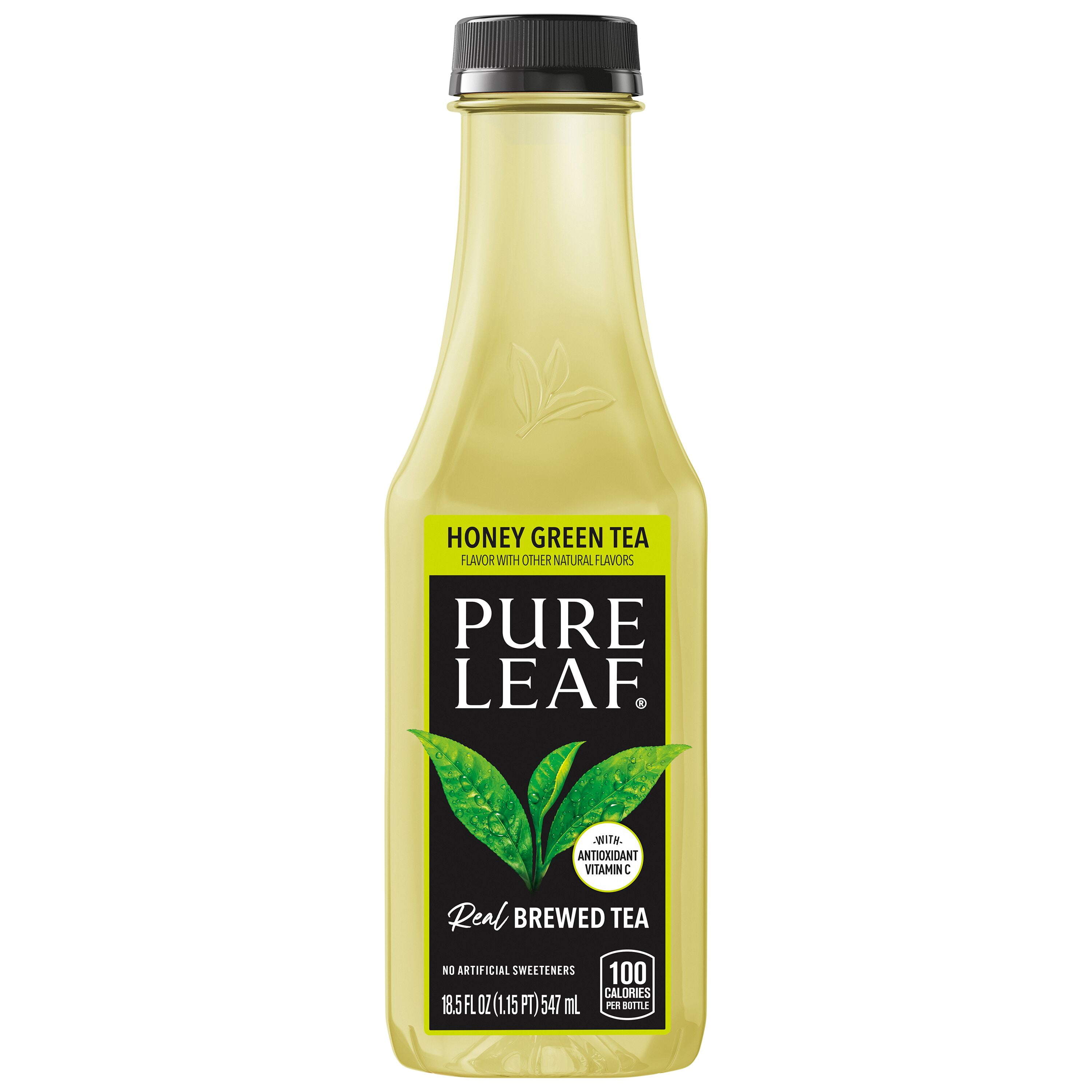 Lipton Pure Leaf Honey Green Tea Iced Tea, Bottled Tea Drink, 18.5 fl oz, Bottle