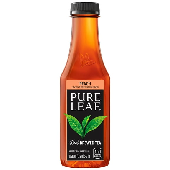 Lipton Pure Leaf Peach Iced Tea, Bottled Tea Drink, 18.5 fl oz, Bottle