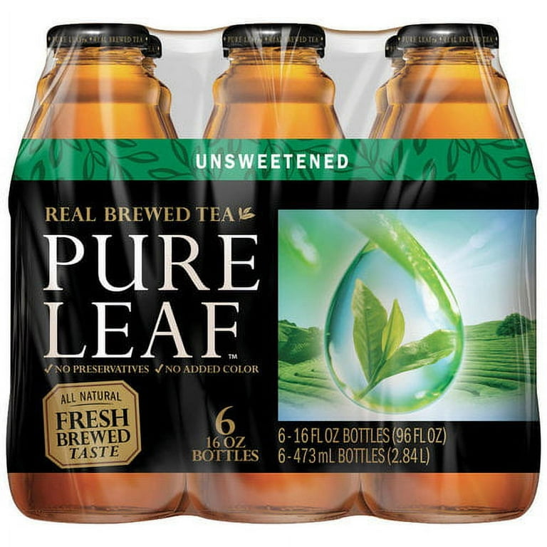 Lipton Pure Leaf Unsweetened Iced Black Tea 16.9 Oz Pack Of 18 Bottles -  Office Depot