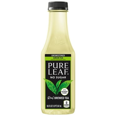 Lipton Pure Leaf Unsweetened Real Brewed Green Iced Tea, 18.5 fl oz Bottle