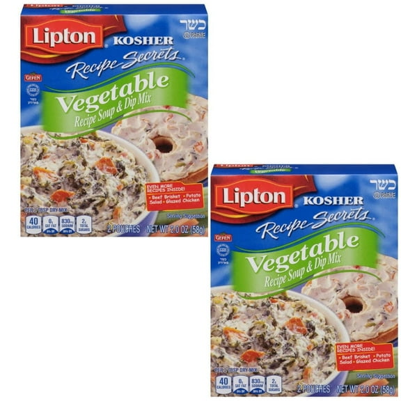 Lipton Recipe Secrets Kosher Vegetable Soup & Dip Mix (Pack of 2)