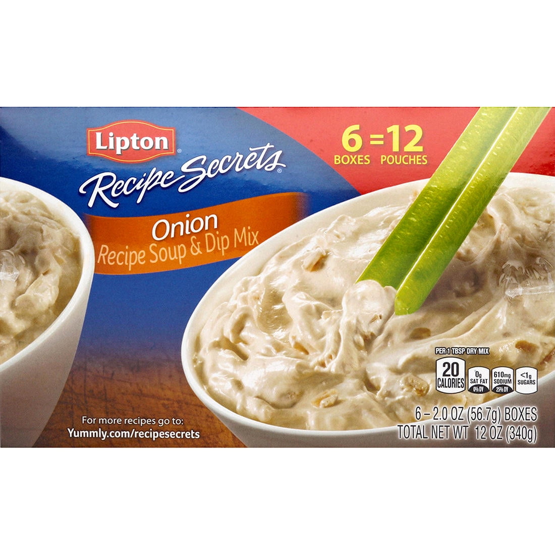 Lipton Recipe Secrets Onion, Recipe Soup & Dip Mix, Seasoning, 6 Pk, 2