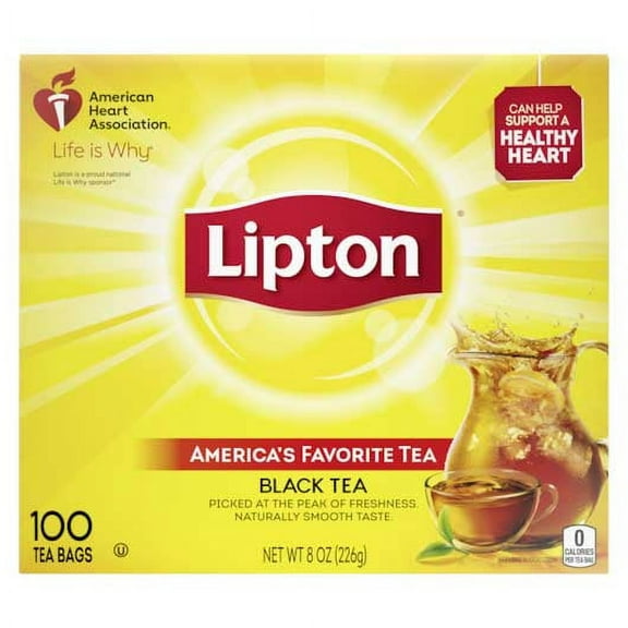 Lipton Regular Tea Bag - 100 per pack - 12 packs per case.
