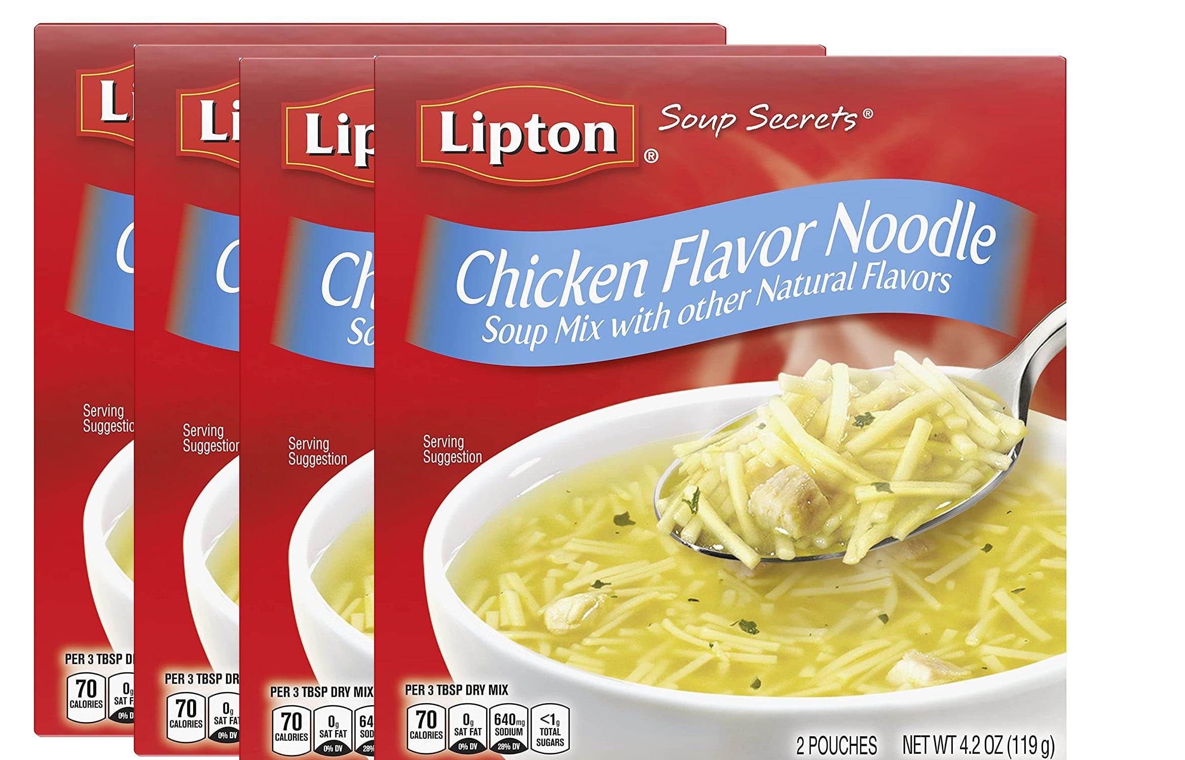 Lipton Soup Secrets Instant Soup Mix Chicken Noodle 4.2 Ounce (Pack of