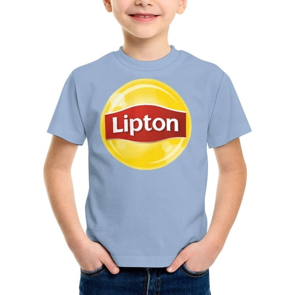 Lipton T-Shirt for Boys Girls, Kids Novelty Crew Neck Tops, Lightweight Short Sleeve Tee, XS-XL