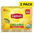 thumbnail image 1 of Lipton Organic Black Tea Bags, 72 Count (Pack of 2) – USDA Organic, Rainforest Alliance Certified, 144 Total Count, 1 of 7