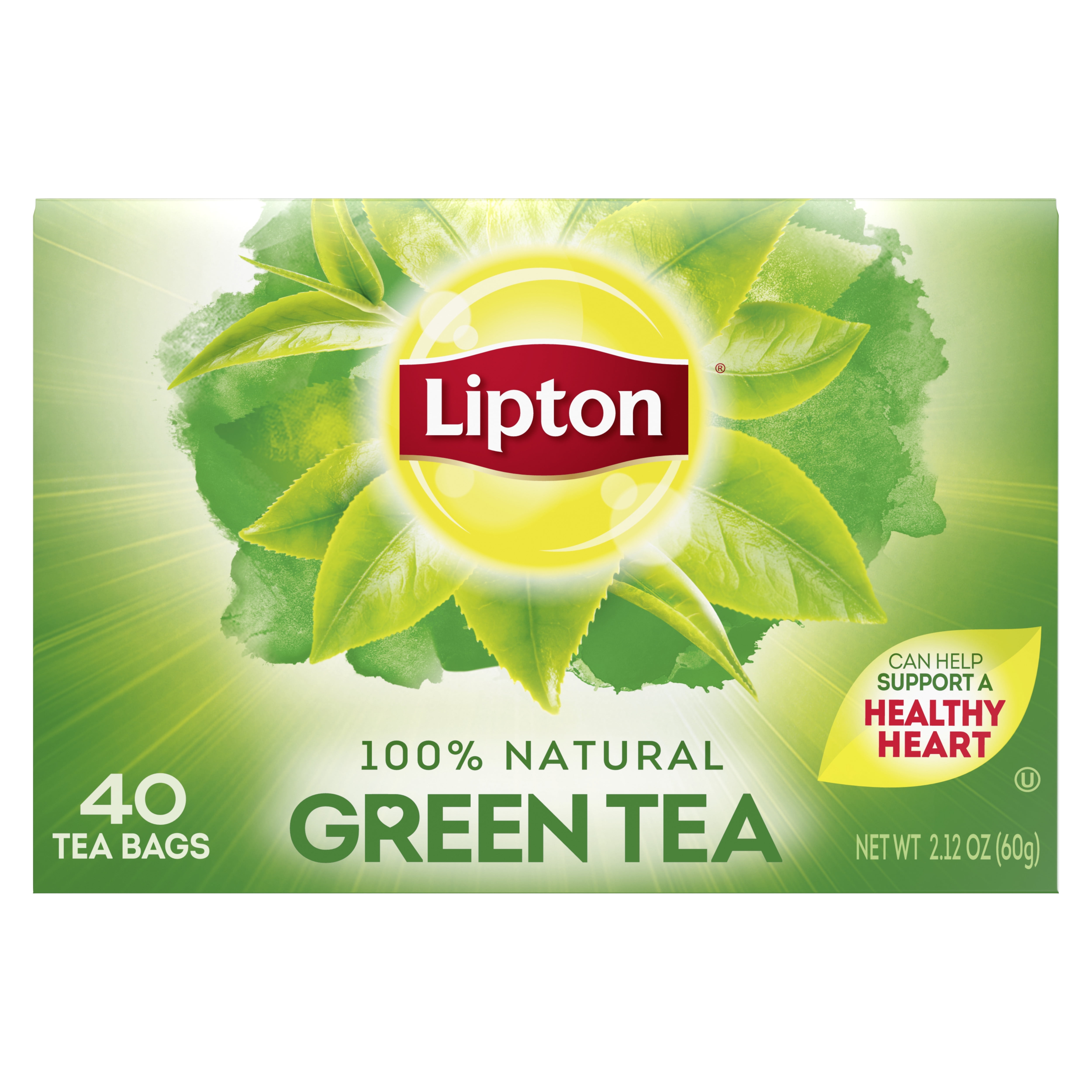 Lipton Tea Bags Green Tea 2.12 oz, 40 Count