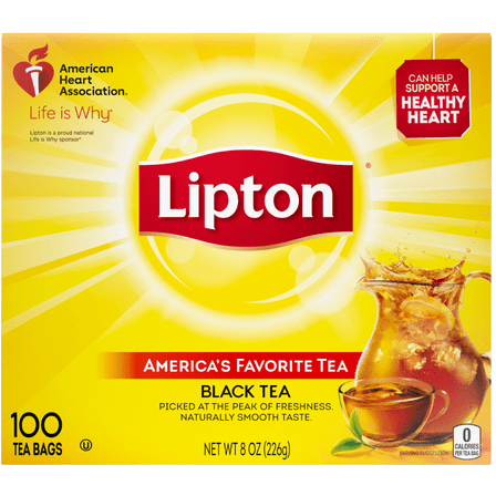 Lipton Tea Bags, Regular Black Tea, 100 Ct
