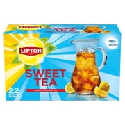 Lipton Family Sized Iced Sweet Black Tea, Caffeinated, Tea Bags 22 Count Box
