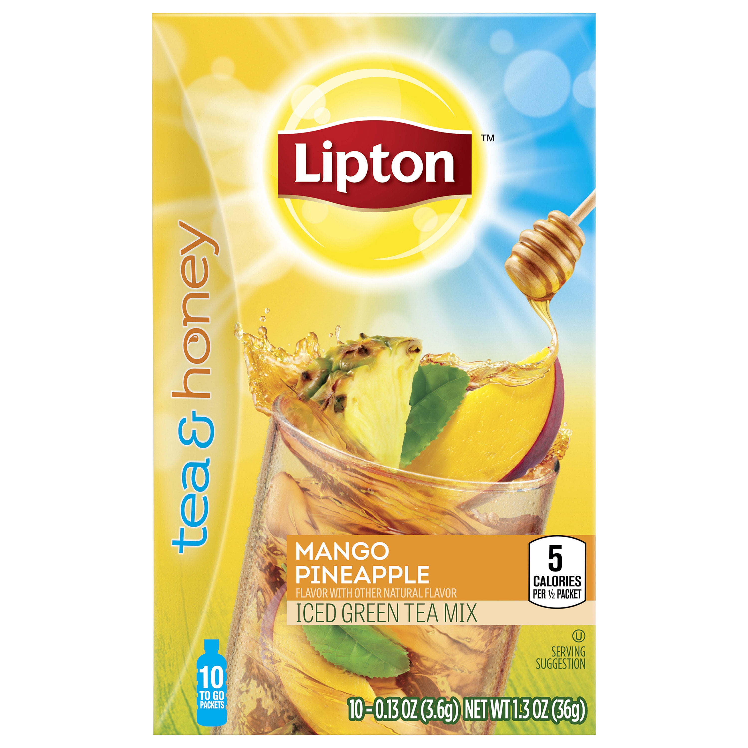 Lipton ToGo Iced Tea Packets Black Tea, Mango Pineapple, Caffeinated