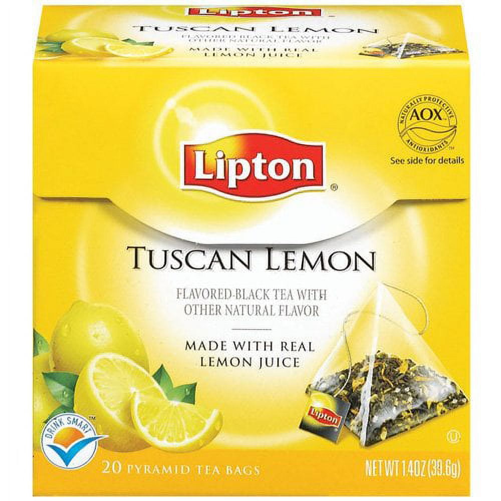 Lipton Tuscan Lemon Black Tea, 1.4 oz Box