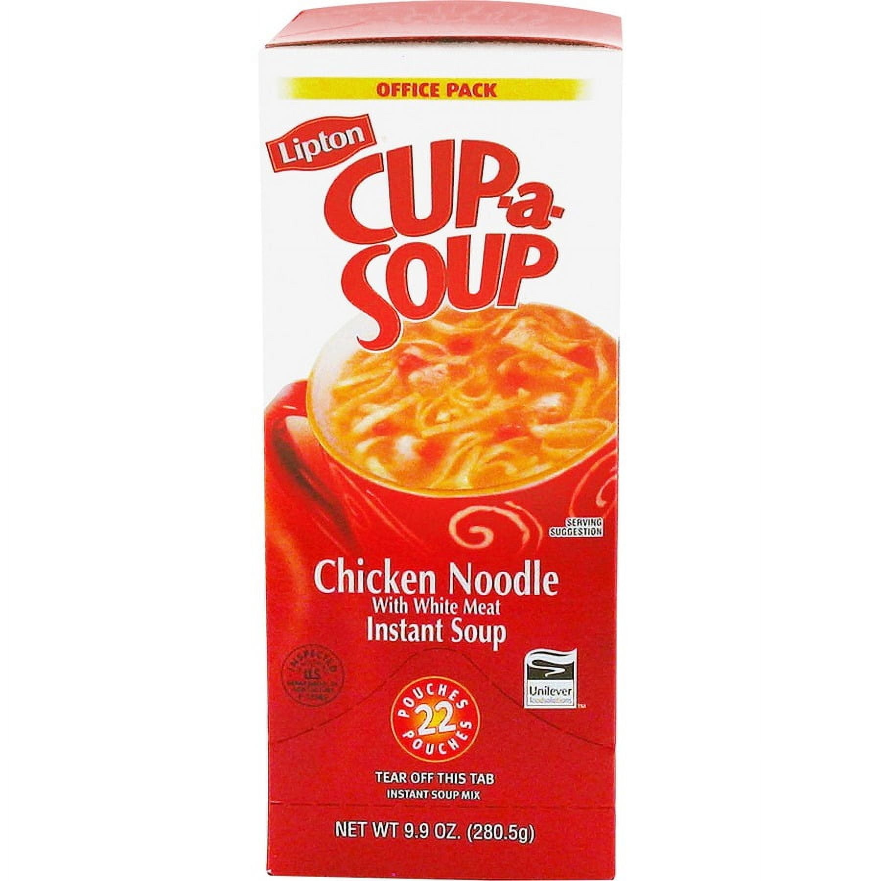 Lipton Cup-a-Soup Chicken Noodle Instant Soup - Low Calorie - Cup - 1 Serving Cup - 0.45 oz - 22 / Box Lipton Cup-a-Soup Chicken Noodle Instant Soup - Low Calorie - Cup - 1 Serving Cup - 0.45 oz - 22 / Box