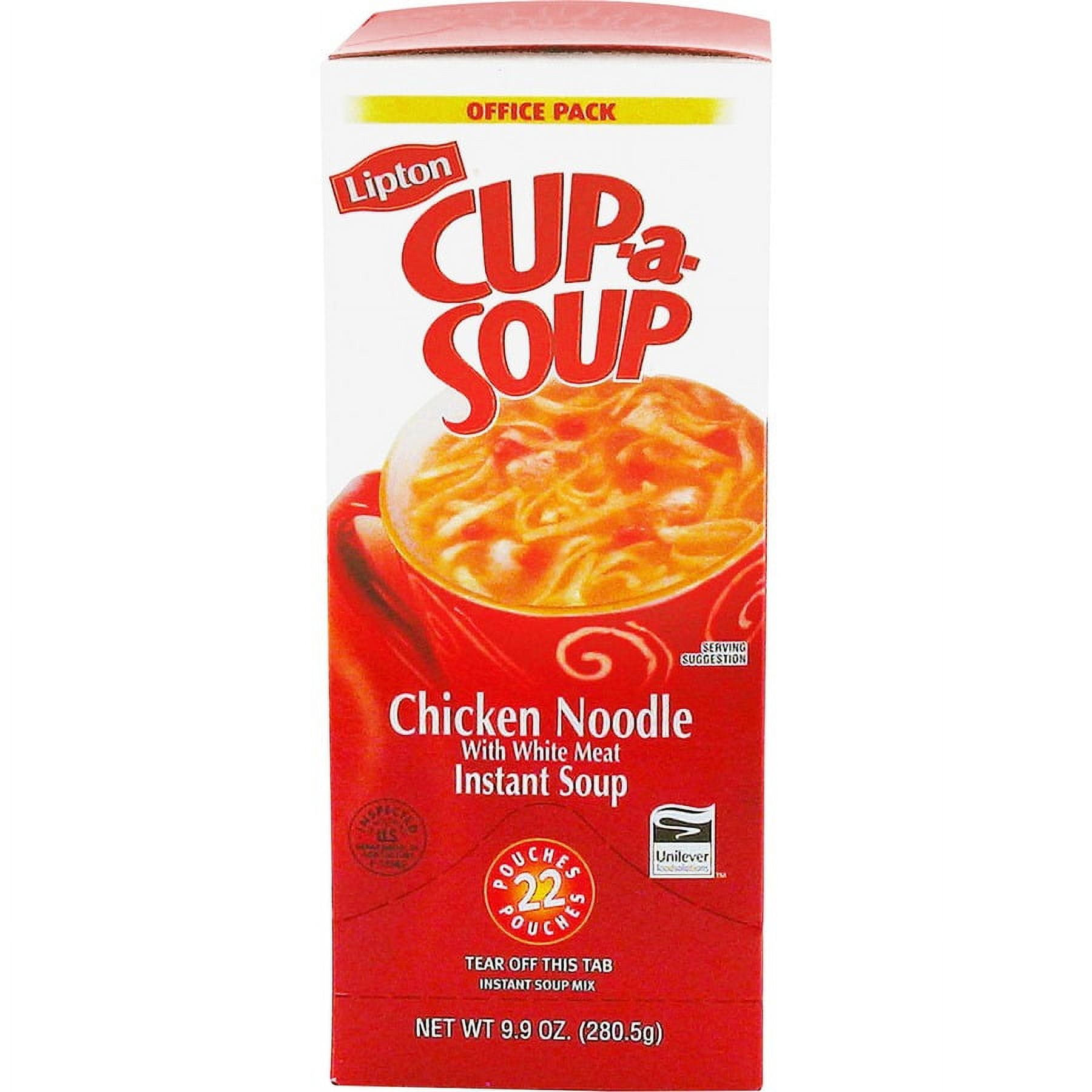 Lipton Cup-a-Soup Chicken Noodle Instant Soup - Low Calorie - Cup - 1 Serving Cup - 0.45 oz - 22 / Box Lipton Cup-a-Soup Chicken Noodle Instant Soup - Low Calorie - Cup - 1 Serving Cup - 0.45 oz - 22 / Box