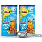 Lipton Unsweetened Iced Tea Mix, 28 Qt Canisters Pack of 2 with Measuring Spoon Included