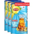 thumbnail image 1 of Lipton Unsweetened Iced Tea Mix, Sugar-Free, Black Tea, Made from Real Tea Leaves, 28 Quarts Each – Pack of 3 (Total 84 Quarts), 1 of 8