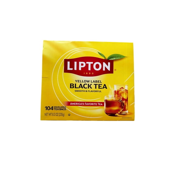 Lipton Yellow Label Black Tea Smooth And Flavorful Blend Naturally Caffeinated 104 Count 8.3 oz