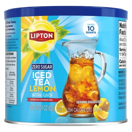 PR Lipton Zero Sugar Lemon Iced Tea Mix, 10 Quarts