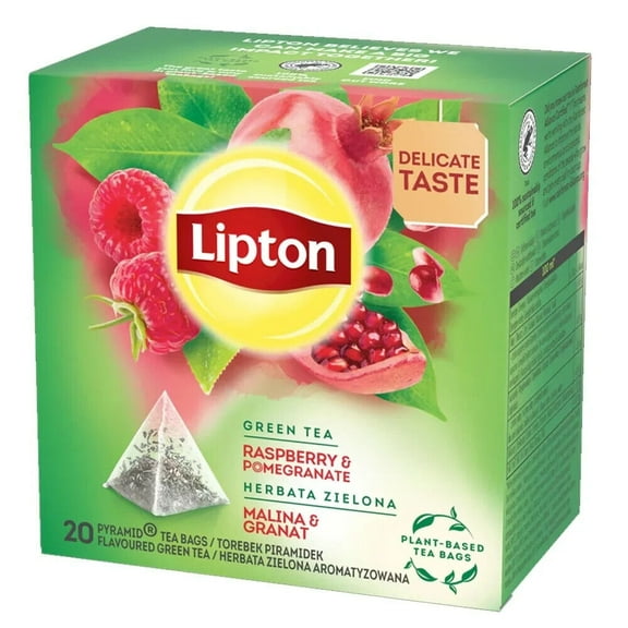 Lipton green tea RASPBERRY & POMEGRANATE -20 tea bags/ 1 box