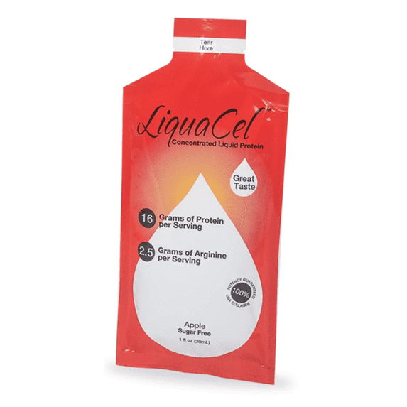LiquaCel Liquid Protein 1oz Packets - Available in 6 Flavors! Size: 100-Pack (Case), Flavor: Apple