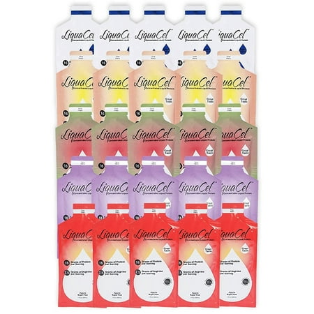 product image of LiquaCel Liquid Protein - Variety Packs Packs: Variety Pack (10 per flavor/50 Single Packs)