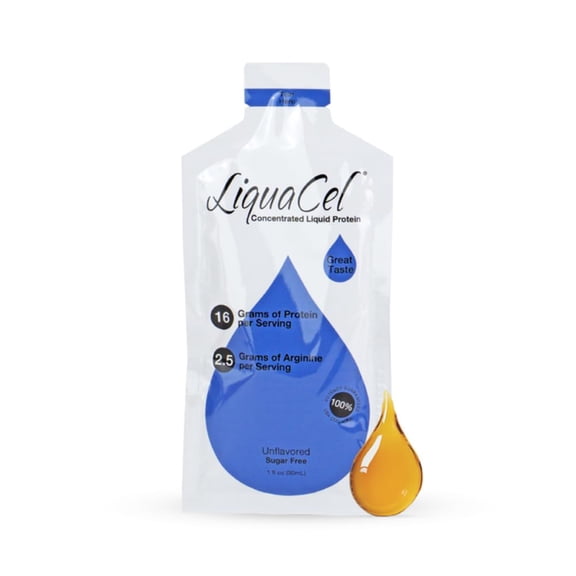 LiquaCel Liquid Protein Packets, Unflavored, 16g Collagen Protein, 100 Count