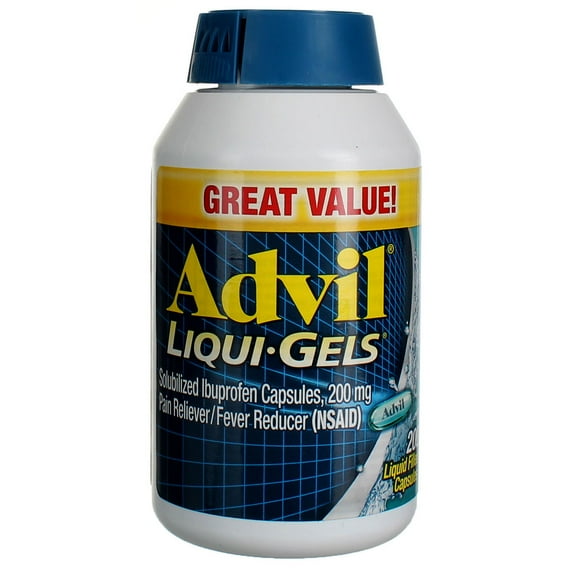 Advil Liqui-Gels Solubilized Capsule Ibuprofen, 200 mg, 200 Ct