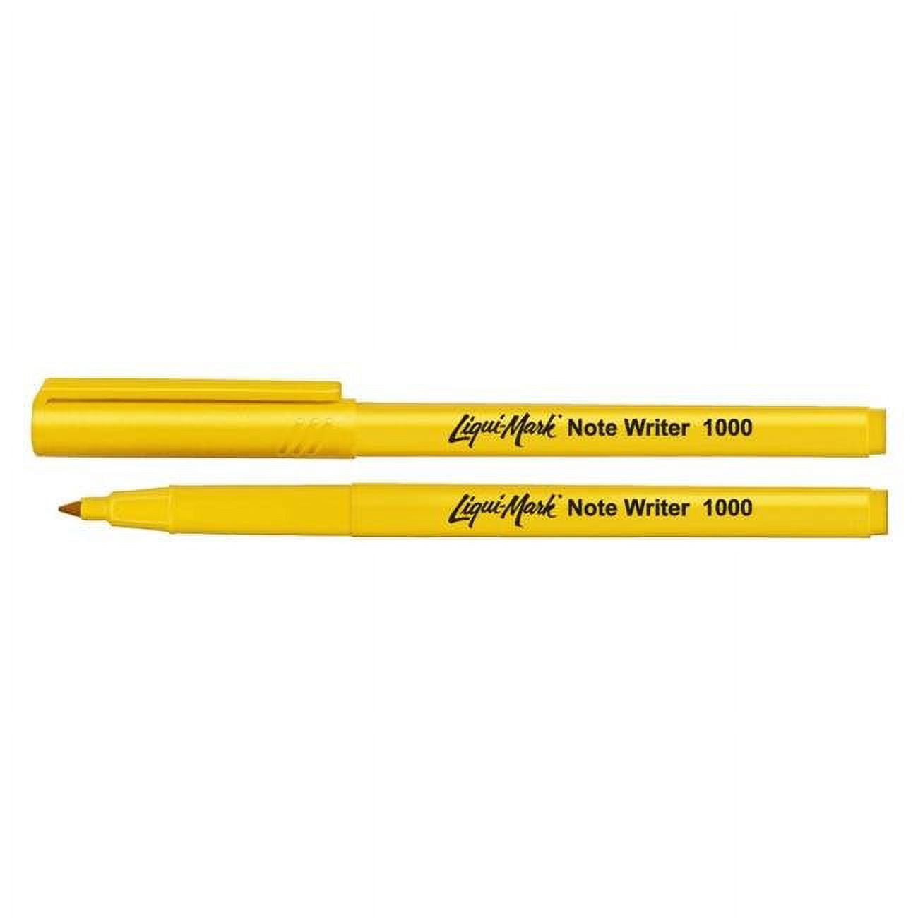 LiquiMark 2010334 Fiber Point Fine Tip Note Writers, Yellow Pack of