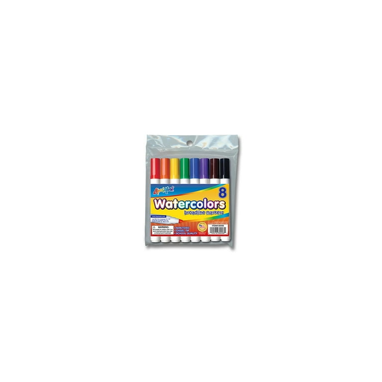 Broadline Watercolor Markers, Broad Chisel Tip, Assorted Colors, 8/Set Broadline Watercolor Markers, Broad Chisel Tip, Assorted Colors, 8/Set