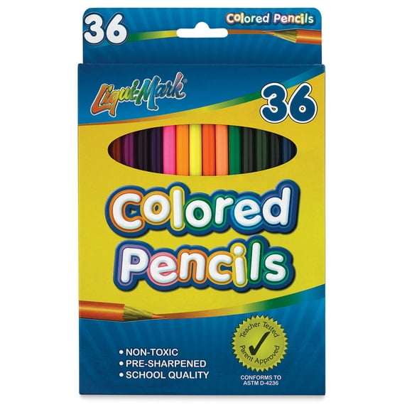 Liqui-Mark Colored Pencil Set - Assorted Colors, Set of 36