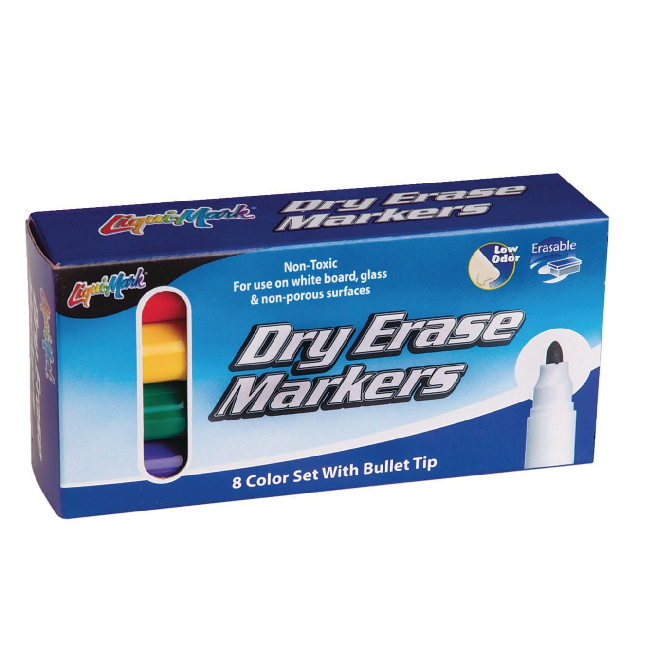 Low Odor Non-Toxic Bullet Tip Dry Erase Markers Set