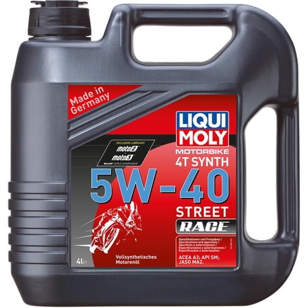 Liqui Moly 20076 4T Synthetic Street Race Motor Oil - 5W-40 - 4L