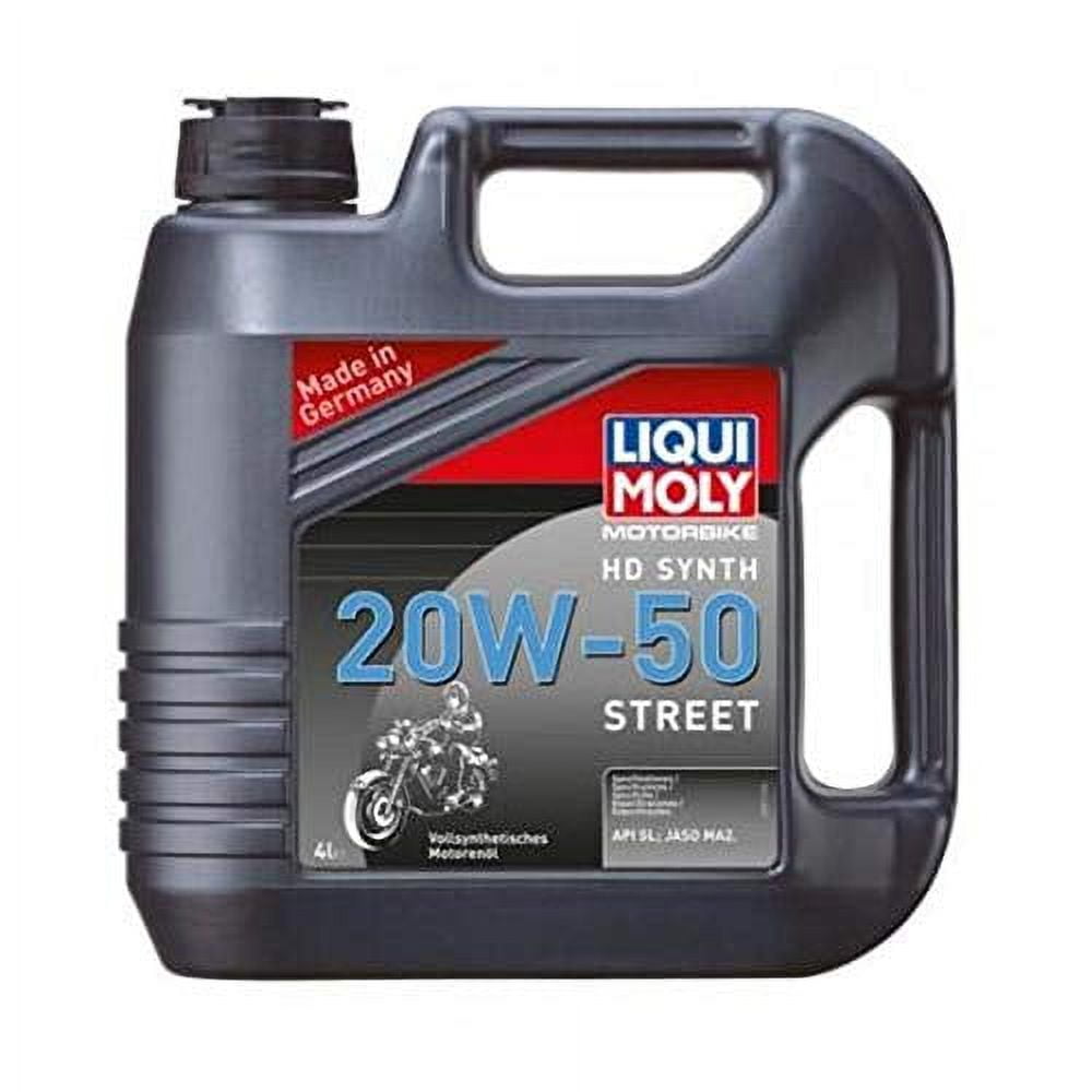 Liqui Moly HD Synth 20W-50 Full Synthetic 4-Stroke Motorcycle Engine Oil, 4 Liters (20102)