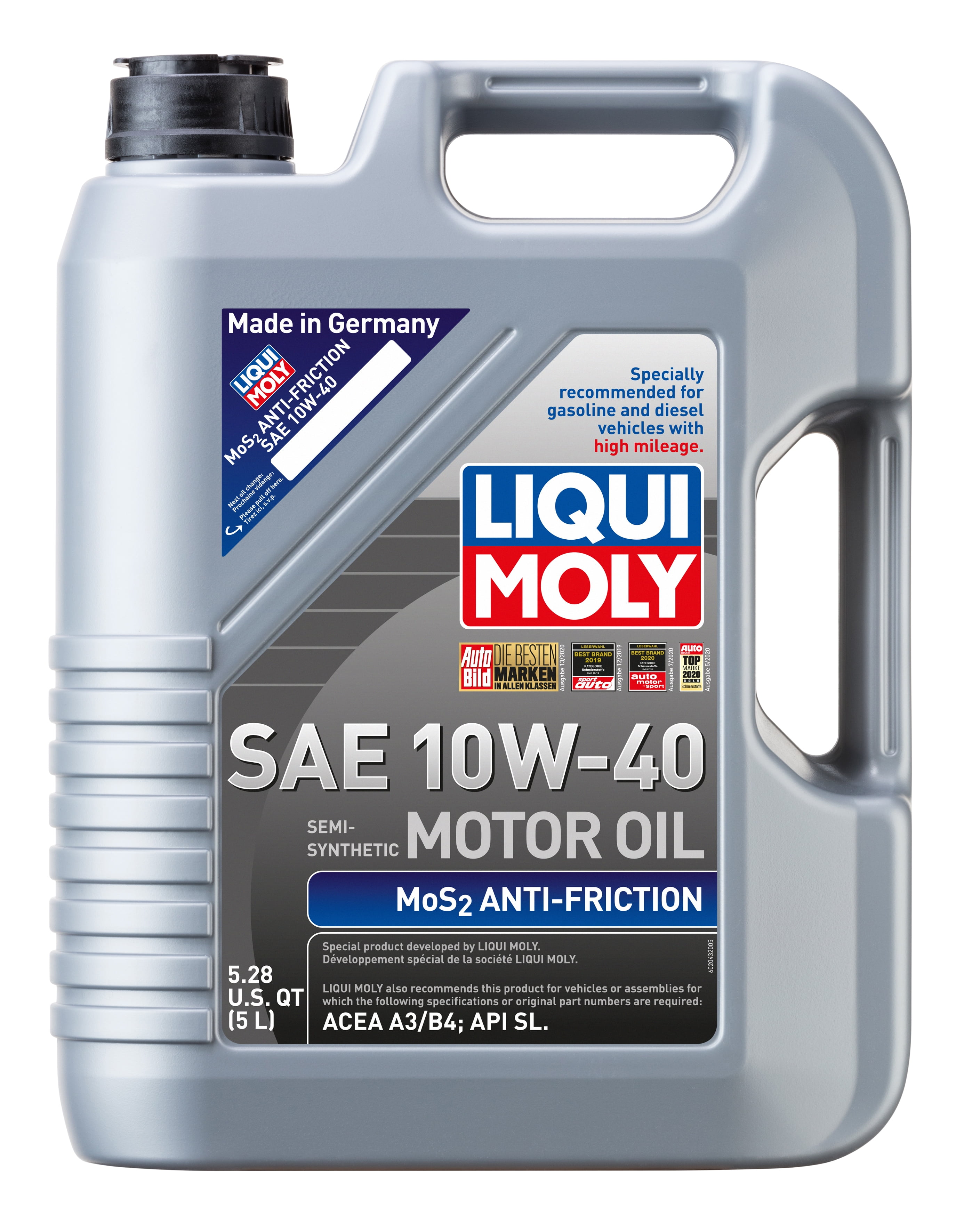 Liqui Moly 2043 Mos2 Anti Friction 10W 40 Motor Oil   5 Liter