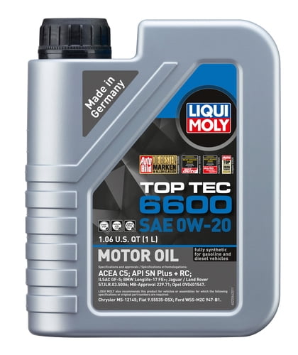 Liqui Moly Top Tec Fully Synthetic Motor Oil 0W-20, 1 L