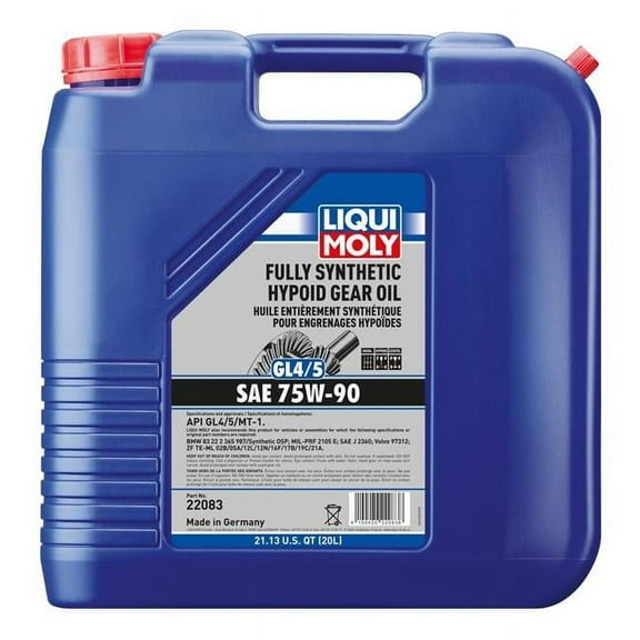 Liqui Moly 22083 SAE 75W-90 Fully Synthetic Hypoid Gear Oil for 2003-2007 Subaru Impreza